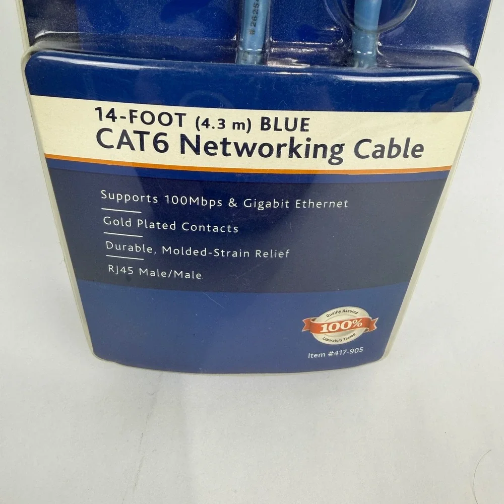 Ativa 14ft Blue CAT6 Networking Cable Gigabit Ethernet RJ45 Snagless 417-905 NEW